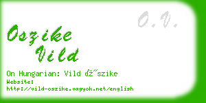oszike vild business card
